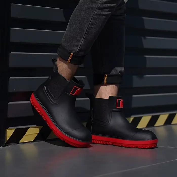 Bottes de pêche imperméables fourrées homme pour hiver avec doublure polaire chaude