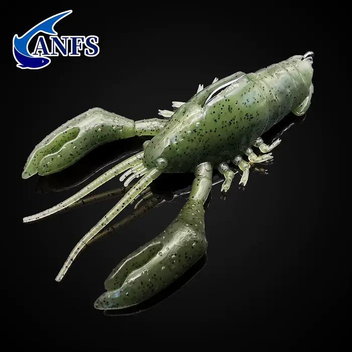 Leurre souple ANFS 1 pièce imitation écrevisse pour pêche des carnassiers en eau douce