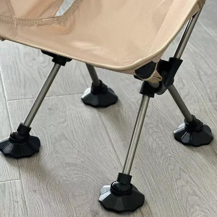 Lot 4 protections pieds anti-dérapantes pour tabouret pêche et camping 13-16mm