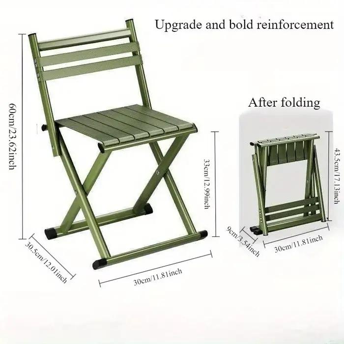 Tabouret pliant double usage pêche camping barbecue portable épais Magza extérieur