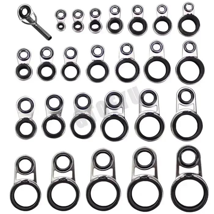 Anneaux guides réparation canne pêche roche diamètre 2-12mm set complet mer fil boucle