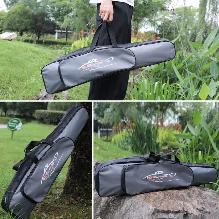 Sac de canne à pêche Sougayilang monocouche portable pour rangement d'équipement de pêche extérieur