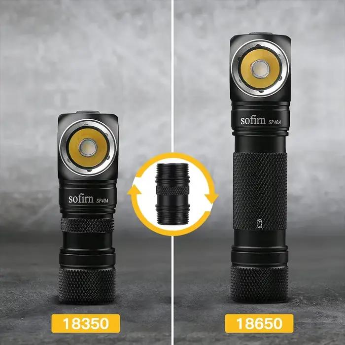 Lampe frontale Sofirn SP40A 1200lm rechargeable USB-C avec aimant pour pêche et camping