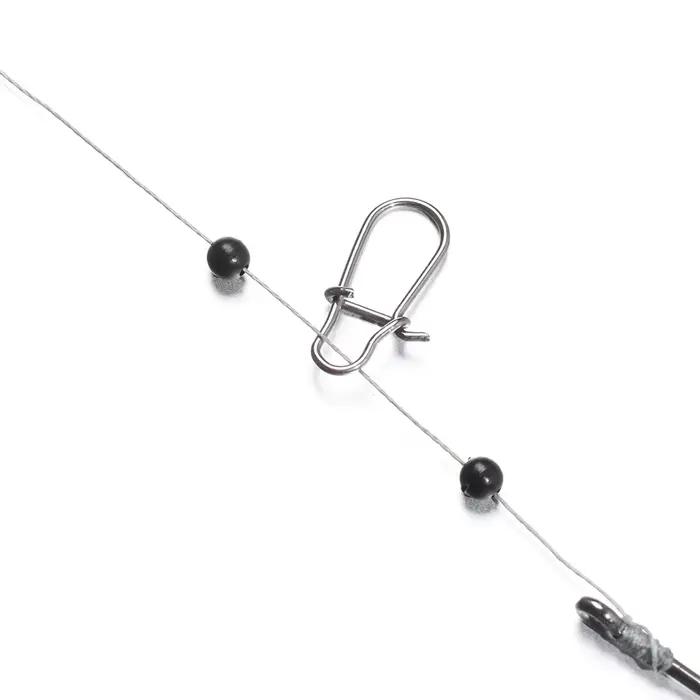 100 perles pêche 3-12mm arrêtoirs noirs souples/durs accessoires montage hameçons appâts artificiels