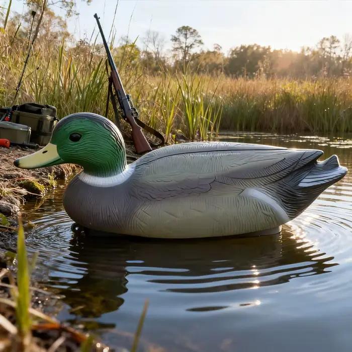 Leurre canard réaliste en plastique flottant pour chasse et décoration de jardin extérieur