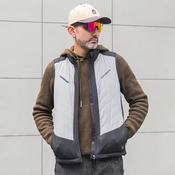 Gilet chauffant USB pour hommes et femmes, taille M-3XL, polyester résistant, chauffage USB, ajustement de trois vitesses, lavable, idéal pour la pêche et les activités hivernales
