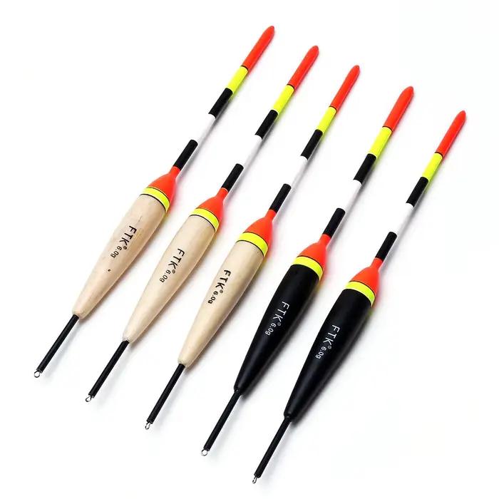 Flotteur de pêche vertical mer renforcé 19-23 cm en bois de balsa, lot de 5 accessoires