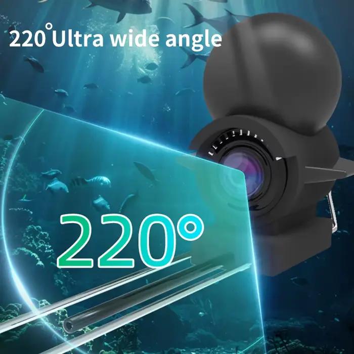 Caméra de pêche étanche IP68 avec vision nocturne et angle 220° pour exploration sous-marine