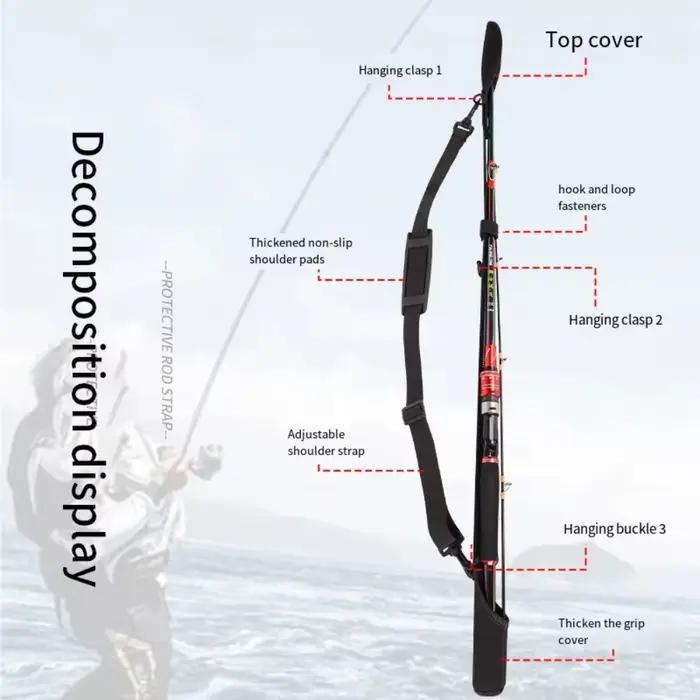 Sac de transport réglable pour cannes à pêche - Ceinture épaule portable protection