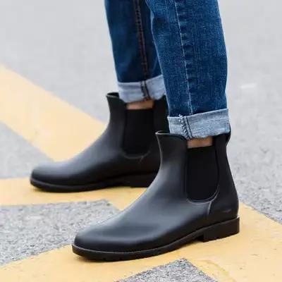 Bottes Chelsea pêche homme imperméables chaudes basse botte aquatique marche facile galoches