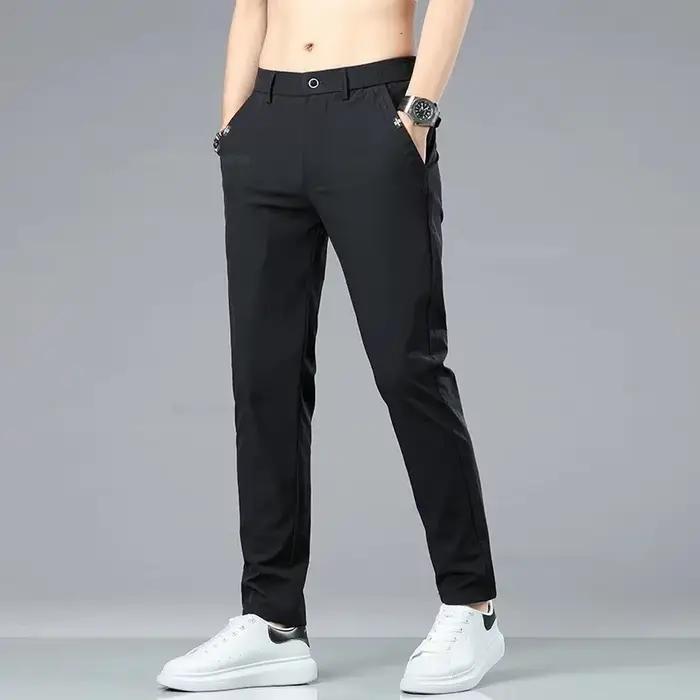 Pantalon slim été 2024 style coréen - Léger respirant pour pêche estivale élégante et confortable