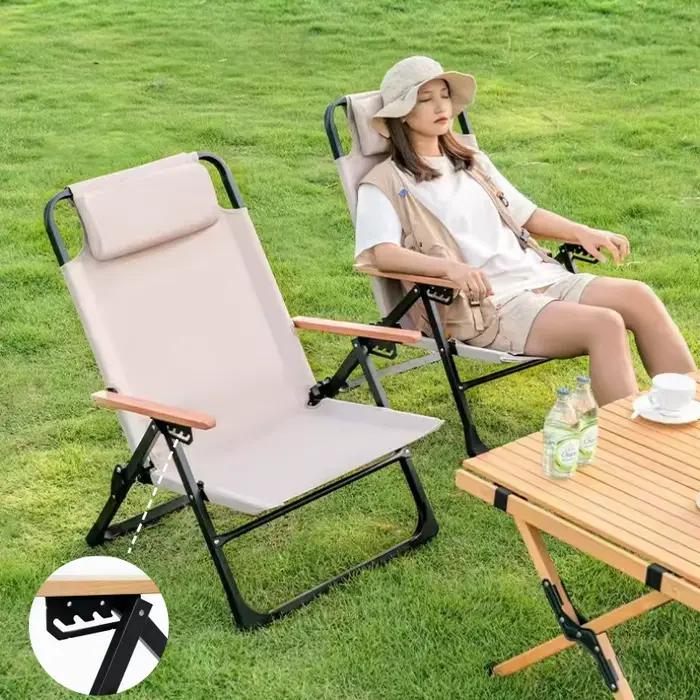 Fauteuil Kermit amélioré 5 positions réglables dossier haut pêche camping jardin transat