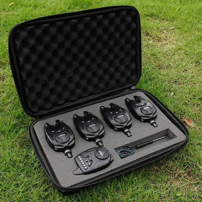 Alarme carpe sans fil waterproof Hirisi set 1+4 - Indicateur morsure étanche accessoires pêche S9
