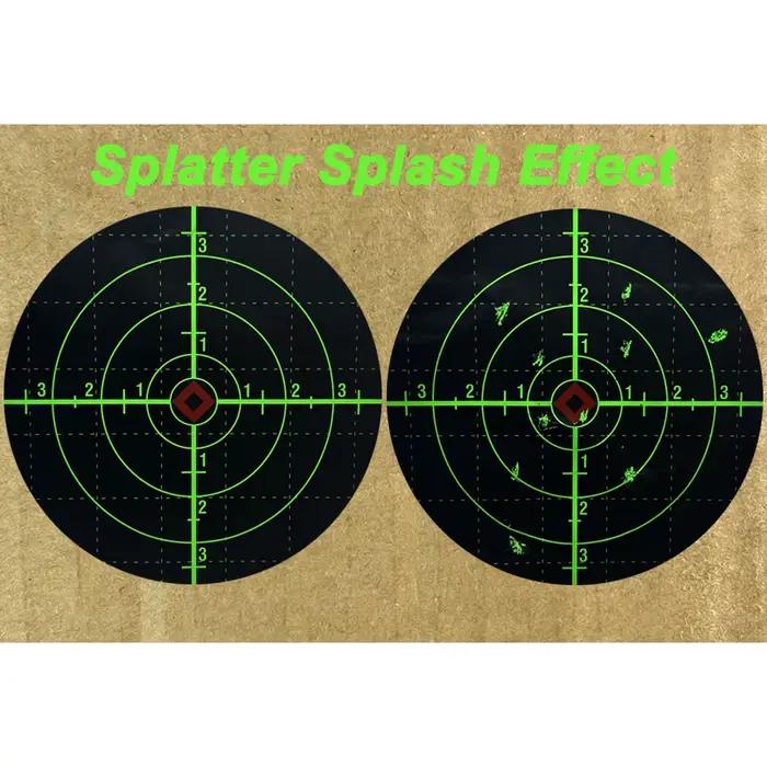 100 cibles autocollantes fluo vert éclaboussures pour BB gun pistolet à plombs rifle airsoft