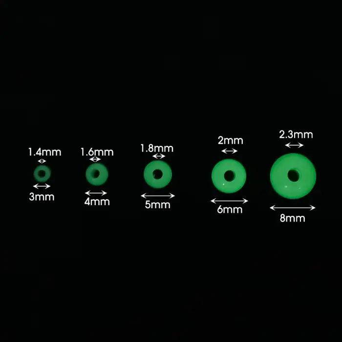 100 perles lumineuses 3mm-8mm pour pêche nocturne - Billes fluorescentes accessoires pêche