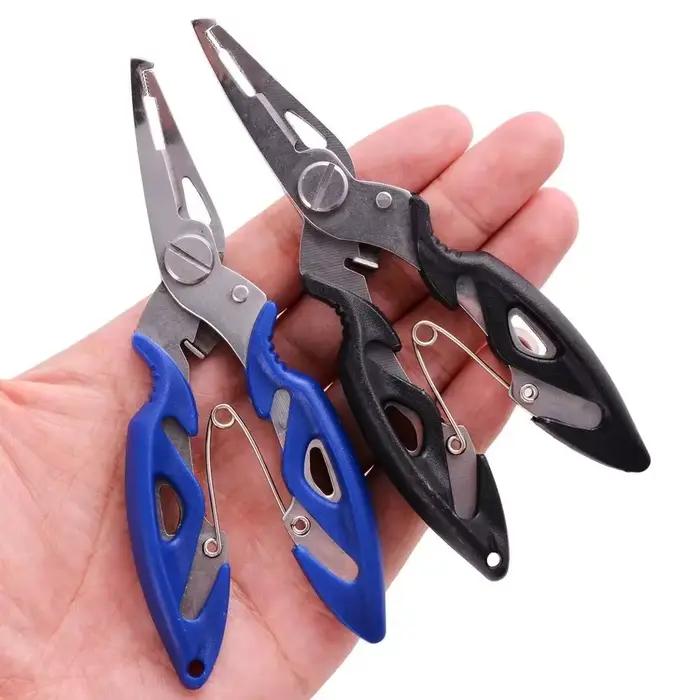 Pince ciseaux multifonction pêche : coupe-tresse, extracteur hameçons, pince à poissons