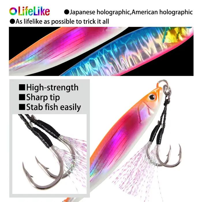 Leurre Rattle Jig FSTK 2024 20-80g - Cuillère Pêche Mer Long Cast Spinning Appât Artificiel