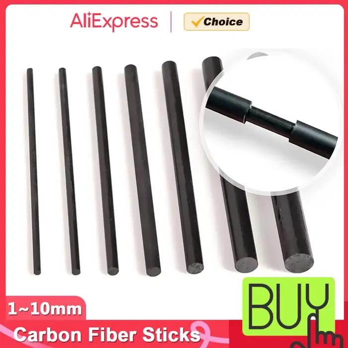 Kit bâtonnets fibre carbone FishTrip 1mm à 10mm pour réparation cannes pêche cassées