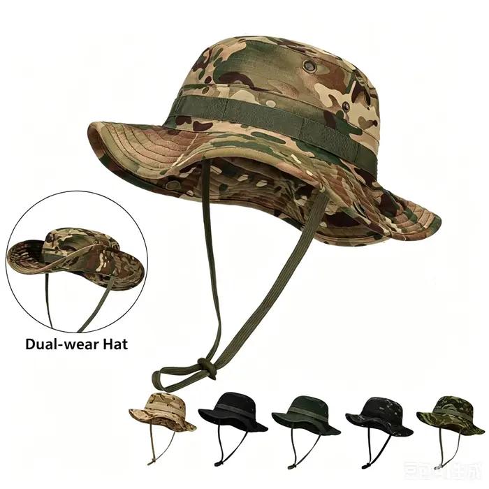 Casquette tactique camouflage multicam 2025 pour pêche randonnée et activités outdoor protection solaire bonnie bucket hat