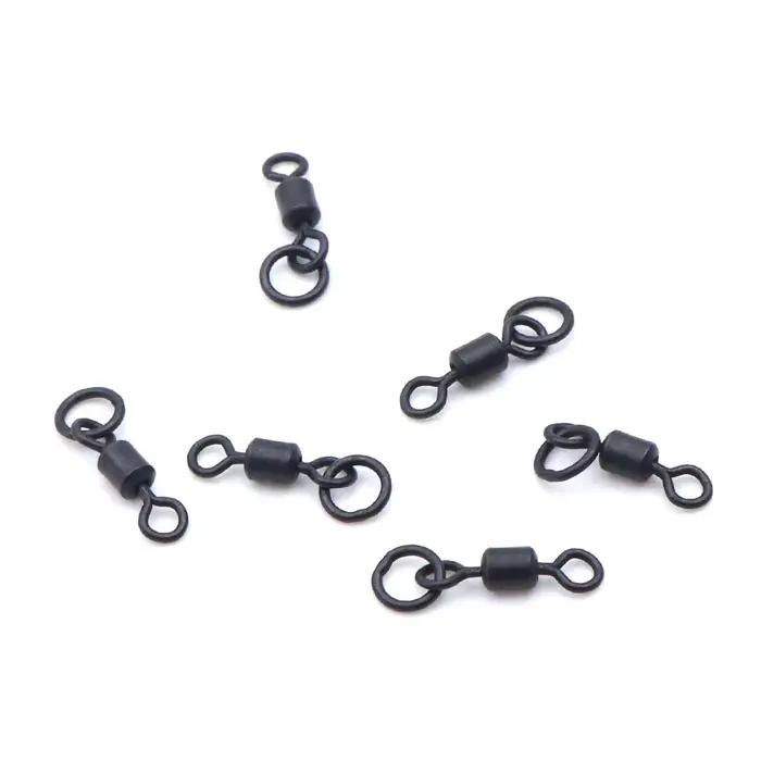 Émerillons flexibles 20 pièces pour montages carpe - Émerillons rotatifs chod rig et hair rig