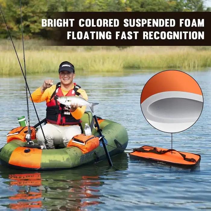 Panier de pêche flottant pliable, filet cage portable pour rangement matériel et poissons vivants