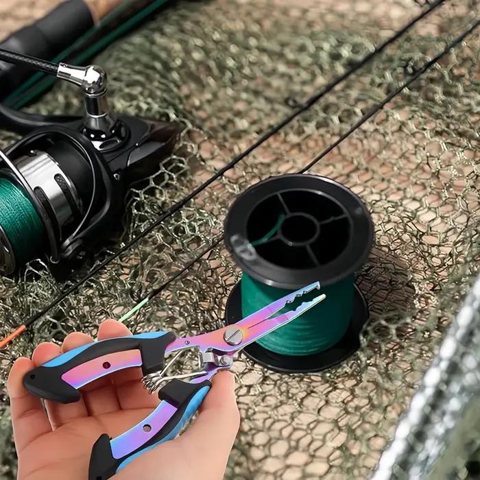 Pince multifonction pêche coupe ligne acier inoxydable et ouvre anneaux plomb portable