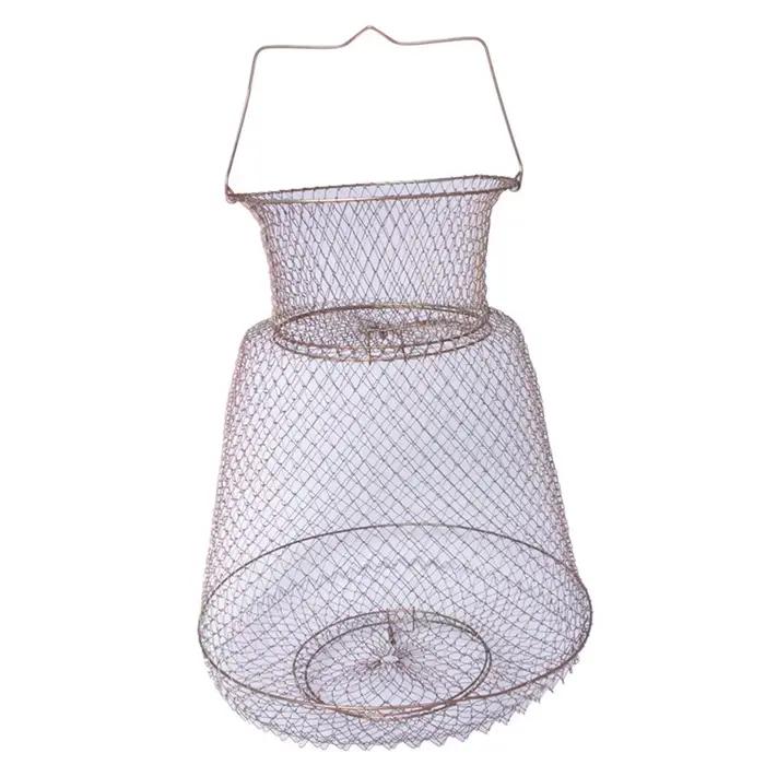 Filet pliable pour homard crabe et crevettes piège cage métallique pliante pêche en mer