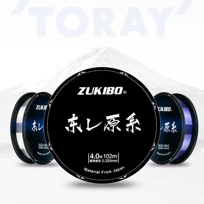 Ligne de pêche ZUKIBO Toray fluorocarbone 102M monofilament japonais 1-16KG pour pêche technique