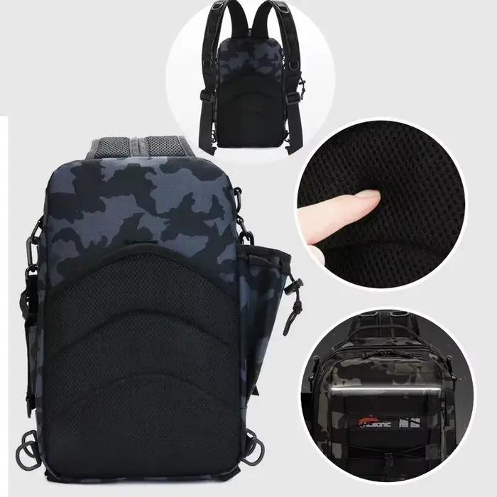 Sac à dos pêche Scione multi-usages avec porte-canne pour rangement et transport d'équipement de pêche, camping et chasse occasions spéciales
