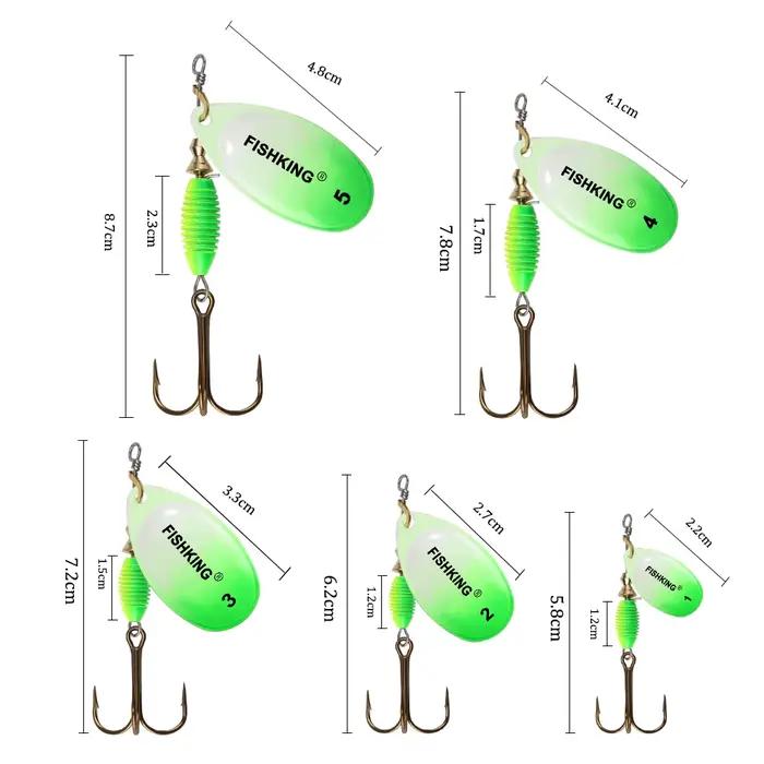 Leurre métallique spinner Fish King 4g-14g - Appât dur qualité supérieure pour la pêche du brochet et sandre