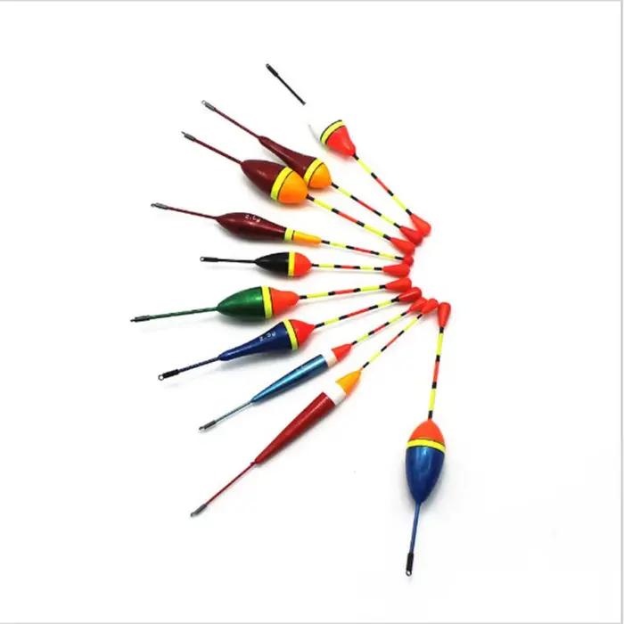 Lot de flotteurs de pêche lumineux et bavettes, tailles et couleurs assorties pour une pêche précise
