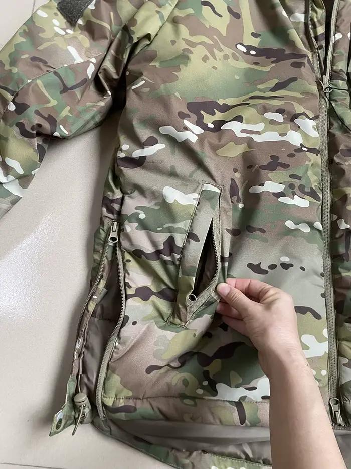 Veste camouflage coton VKBO capuche chaude résistante froid pour pêche automne hiver
