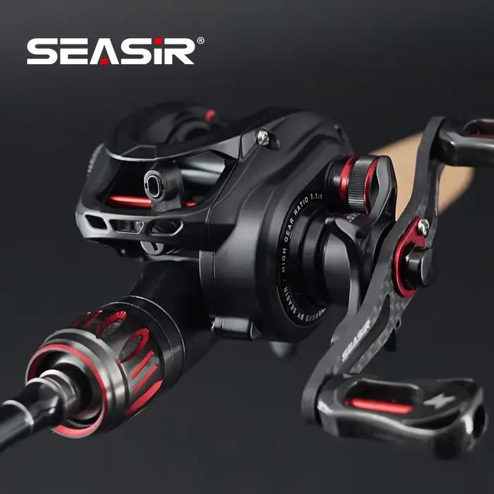 Moulinet baitcasting SEASIR MANSORY PRO ultralight carbone 131g double bobines 7+1 roulements