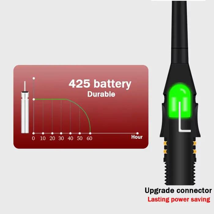 Flotteur lumineux à capteur de gravité pour carassin en eau peu profonde, haute sensibilité avec pile 425