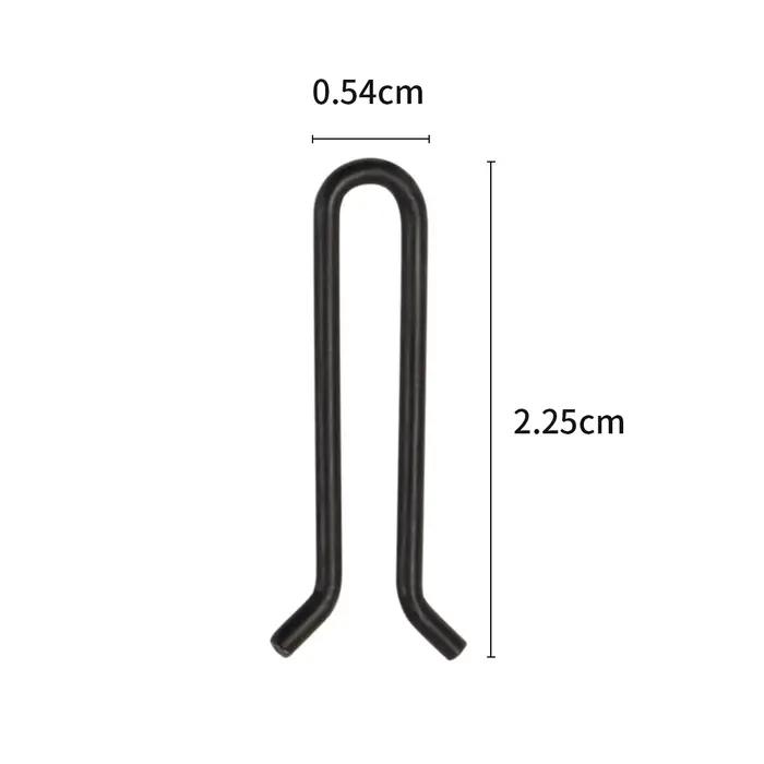 50 pièces plombs carpistes noir mat avec œillet en U - Accessoires de pêche clips de sécurité