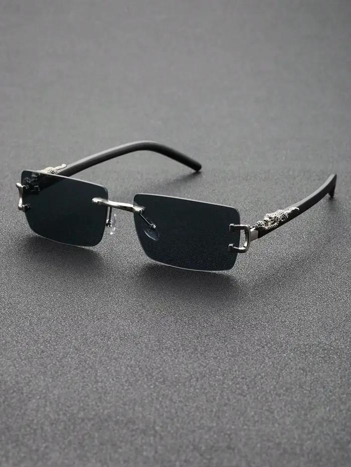 Lunettes de soleil métal carrées unisex pour pêche et cyclisme - Accessoire mode outdoor tendance