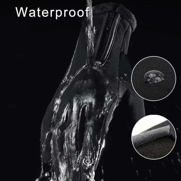 Gants de pêche hiver imperméables 2 doigts avec velours chaud pour hommes et femmes pêcheurs
