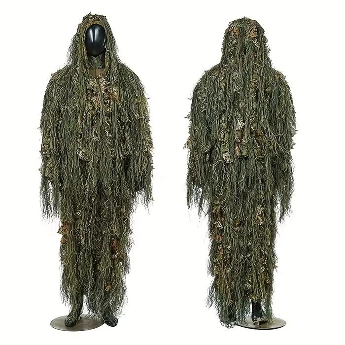 Combinaison ghillie adulte woodland 3D bionique - Tenue camouflage pêche photographie chasse