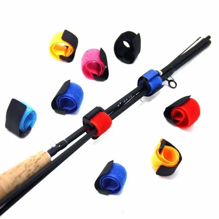 10 bandes réutilisables pour attacher et organiser les cannes à pêche, strap ceinture porte-cannes pour pêcheur extérieur