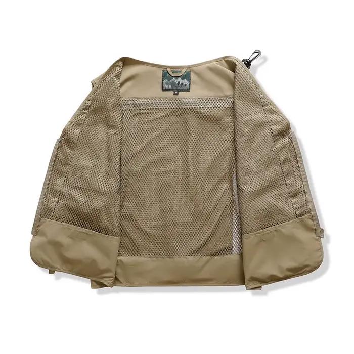 Veste sans manches légère et respirante pour la pêche avec multiples poches, taille plus 5XL