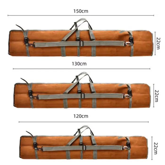 Sac canne à pêche imperméable 120cm à 150cm - Étui roulant pour matériel de pêche avec parapluie