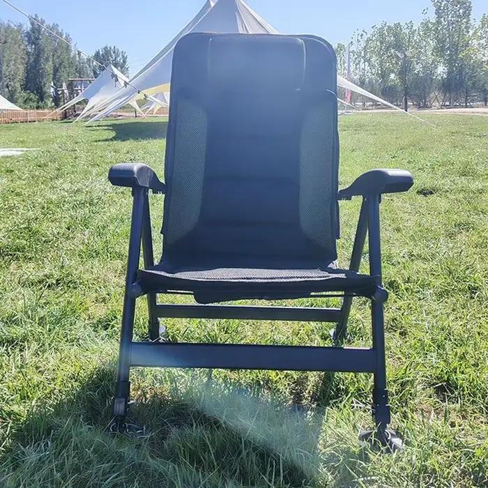 Chaise de pêche réglable et inclinable tout-terrain pour camping et activités extérieures