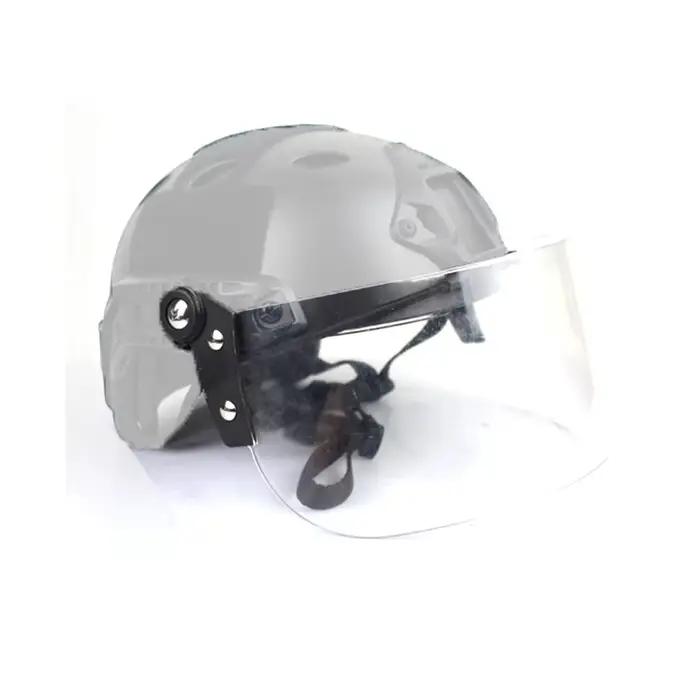 Masque facial tactique transparent anti-vent - Protection visage pour casque pêche airsoft