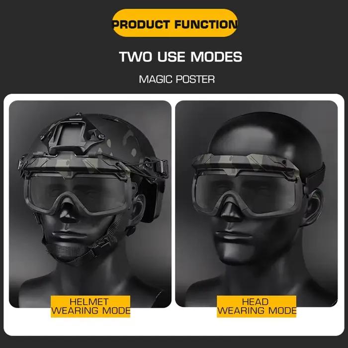 Lunettes tactiques pêche - Protection anti-brouillard, anti-vent pour pêche sportive et airsoft