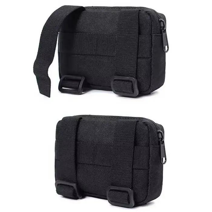 Ceinture tactique double couche MOLLE avec poche banane pour pêche et camping