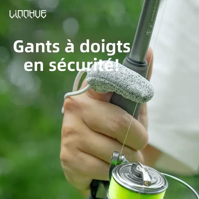 Gants de pêche résistants anti-coupure doigt unique pour lancer et contrôle ligne