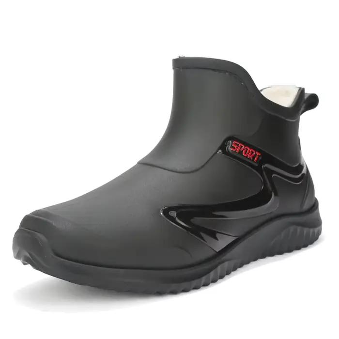 Bottes basses imperméables homme antidérapantes caoutchouc pour chantier et protection travail pêche