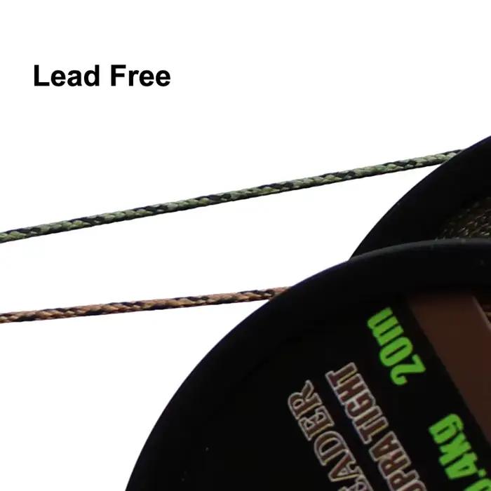 Ligne principale leadcore camouflage vert 20m pour montage carpe chod et helicopter