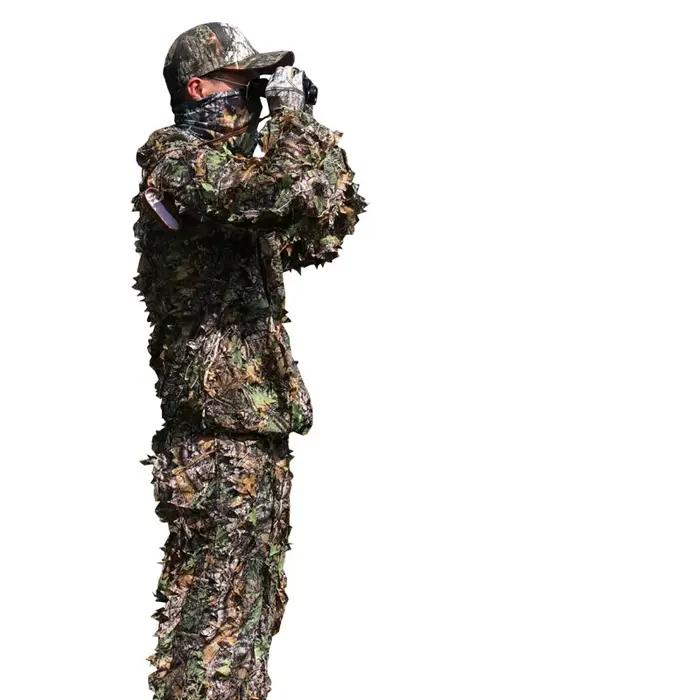 Costume camouflage 3D feuille d'érable pour sniper CS et pêche jungle hommes femmes enfants