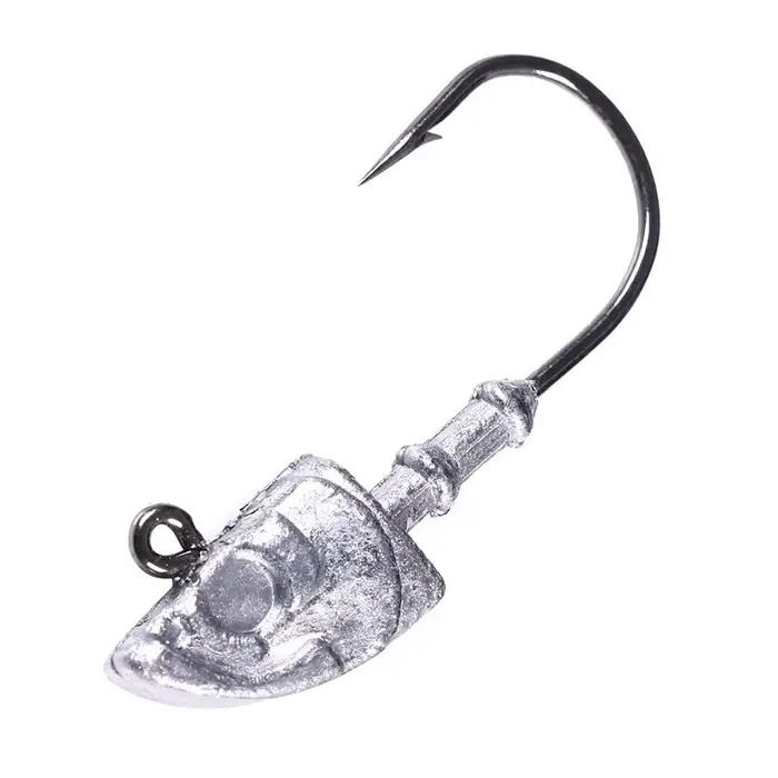 Big Jig Head Long Hook Heavy Triangle Head pour leurres souples et vers - Hameçon pêche robuste